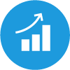 bar graph icon representing our Maine credit union’s 401k match