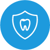 tooth in shield icon representing our Maine credit union’s dental insurance benefits