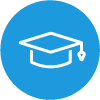 graduation cap icon to illustrate our Maine credit union’s tuition reimbursement