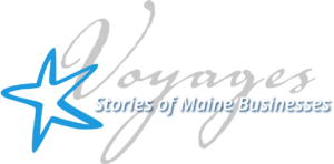 graphic with cPort Star Logo that reads Voyages Stories of Maine Businesses