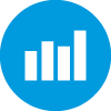 line graph icon to illustrate savings