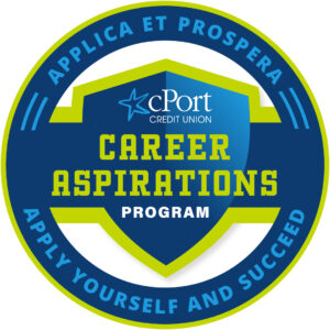cPort Credit Union Career Aspirations Program logo - Applica Et Prospera - Apply Yourself and Succeed