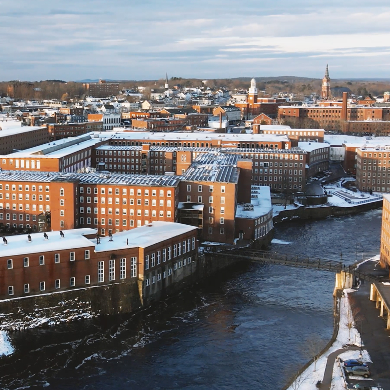 Photo of historic buildings in Biddeford, Maine