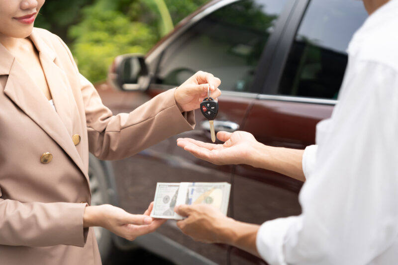 Lease, Rental Car, Sell, Buy. Dealership Manager Send Car Keys To The New Owner. Sales, Loan Credit Financial, Rent Vehicle, Insurance, Renting, Seller, Dealer, Installment, Car Care Business