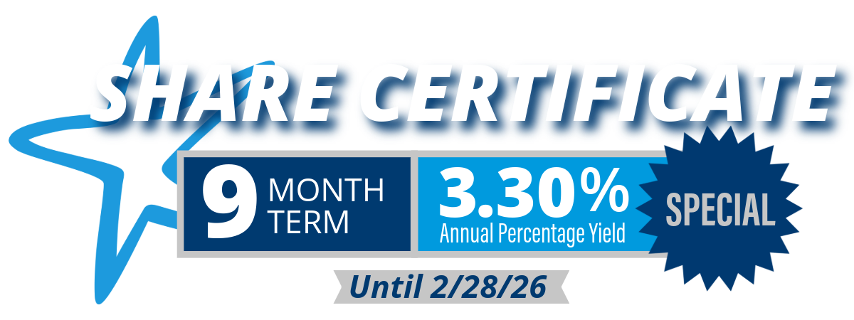 9 Month Share Certificate Special