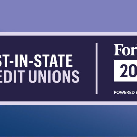 Graphic badge of that says Forbes Best-In-State Credit Unions 2023