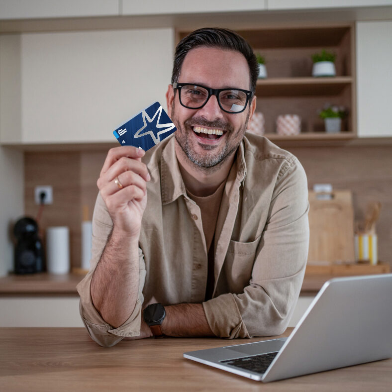 Man with Debit Card